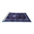 thumbnail image 2 of Ahgly Company Machine Washable Indoor Square Persian Blue Traditional Area Rugs, 6' Square, 2 of 4