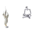 thumbnail image 1 of Figura decorativa,Escultura de plumas para escritorio,oficina,decoración del hogar,Figura decorativa de escritorio para decoración de mesa del hogar,Figura de pensador abstracto,Estatua de, 1 of 8