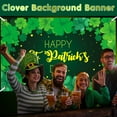 thumbnail image 4 of Happy St Patricks Banners Backdrops,Irish Luck Day Party Green Shamrocks Photo Background for Men Women Wall Door Sign Decors Party Supplies(71"x45"), 4 of 5