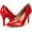 RED/PAT, variant on Women's Fashion Comfort Pointed Toe Stilettos Pump Shoes Slip On Low Heel Dress Shoes KUCCI RED/PAT Size 5.5