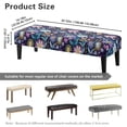 thumbnail image 7 of FKELYI Purple Hippie Flower Print Dining Bench Cover Anti-Dust Bench Slipcover Stretch Fabric Furniture Seat Cushion Protector Cover for Living Room Bedroom, 7 of 7