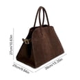thumbnail image 3 of Shipiny 15x10x9in Faux Suede Tote Bag, Fashion Top-Handle Handbag for Women, Large Capacity Lightweight Shoulder Bag for Daily Travel Shopping Commute, Coffee, 3 of 6