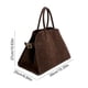 thumbnail image 3 of Bolso Tote de ante sintético para mujer | Bolso de mano de gran capacidad 15x10x9 pulgadas de moda con asa superior café | Material ligero y duradero para la bandada | Trabajo de viaje Bolsa, 3 of 6