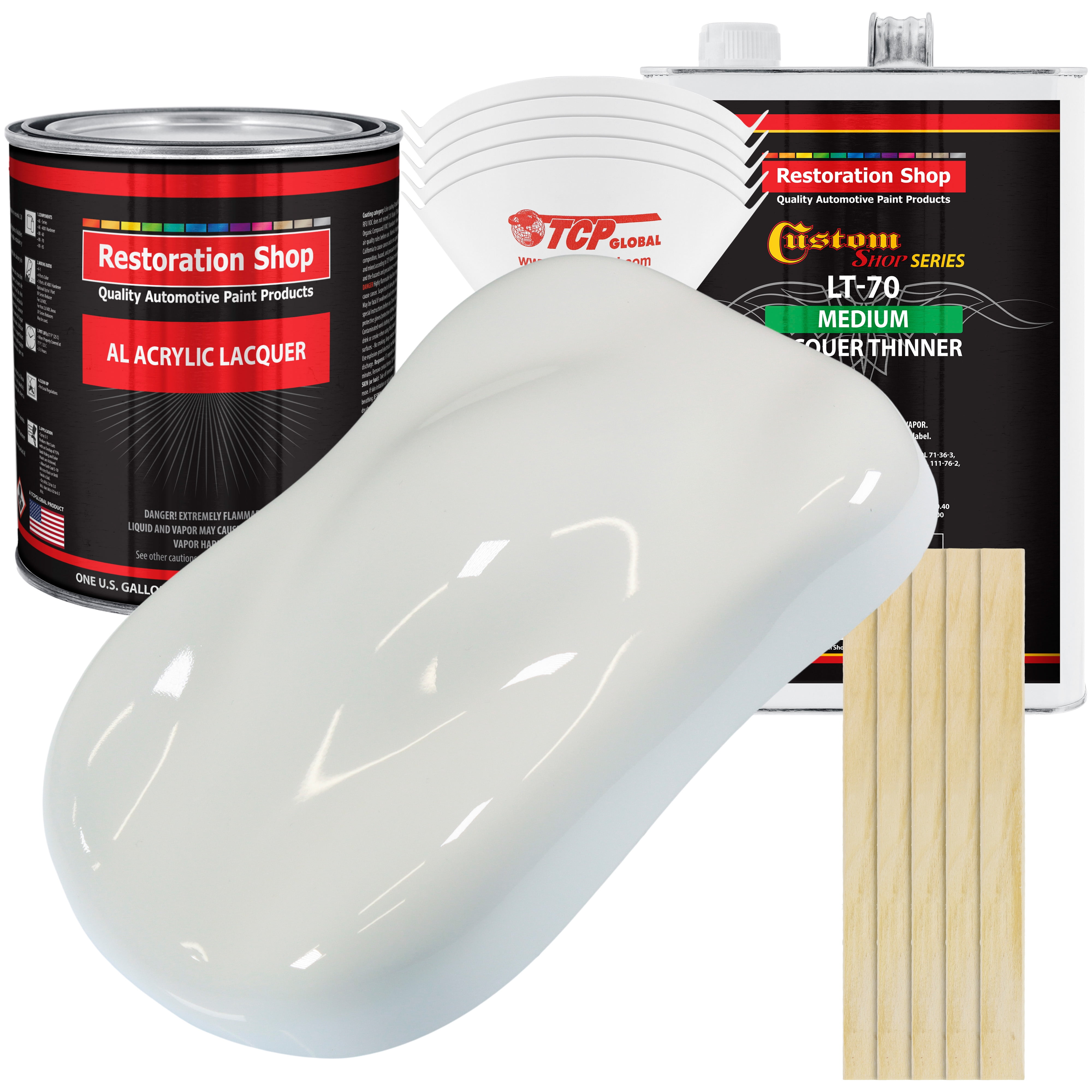 Restoration Shop Pure White Acrylic Lacquer Auto Paint Complete