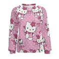thumbnail image 4 of Hello Kitty Women's Casual Crew Neck Sweatshirt Long Sleeve Pullover Tops, 4 of 8