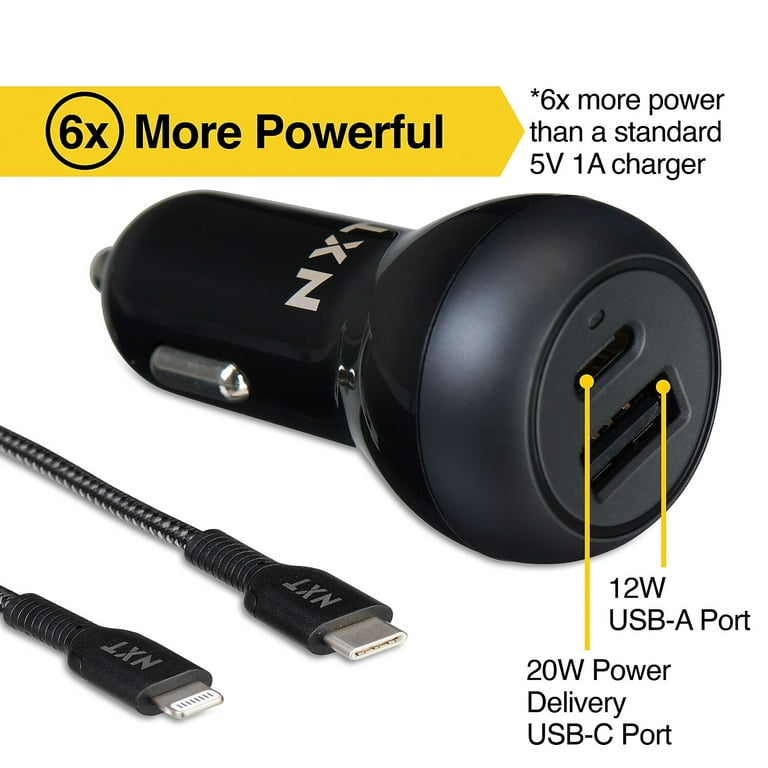 Dual USB Car Charger for iPad (Black)