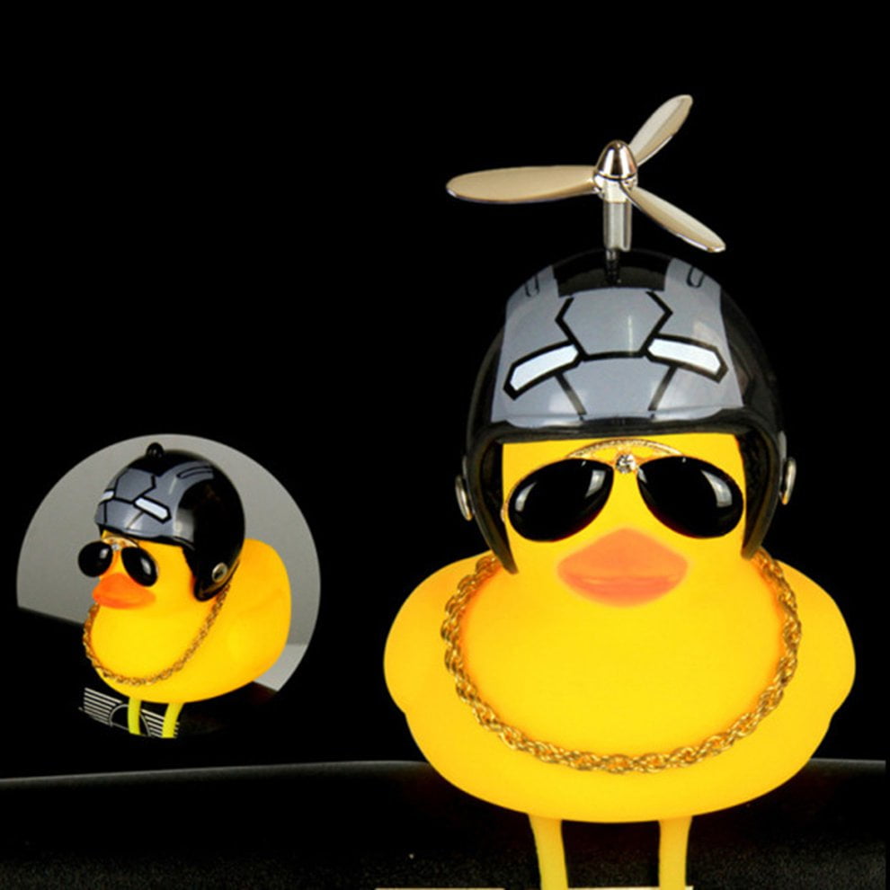 inflatable duck with sunglasses