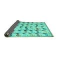 thumbnail image 2 of Ahgly Company Indoor Rectangle Abstract Turquoise Blue Modern Area Rugs, 2' x 5', 2 of 4