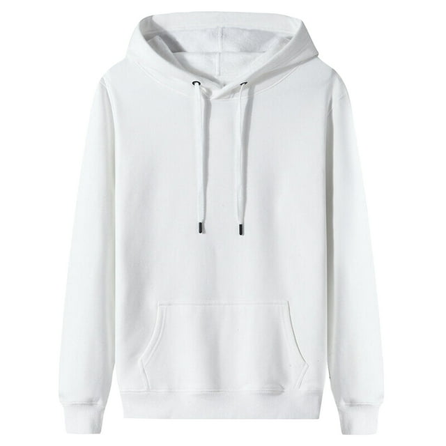 Lmnyox Men's Drawstring Sweatshirt Classic Basic Long Sleeve Hooded Pullover Solid Color Casual Hoodies with Pocket