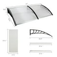 thumbnail image 5 of Tcbosik 80" x 38" Window & Door Awning Canopy, Front Door Overhang Awning for Sun Shutter, Rain & Snow Protection, Transparent & Black Bracket, 5 of 9