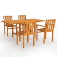 thumbnail image 5 of vidaXL 5 Piece Patio Dining Set Solid Teak Wood, 5 of 13