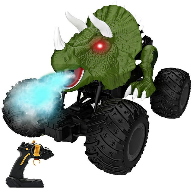 Voiture Dinosaure Télécommandée Camion Dériveur avec Pulvérisation Intelligente Fonctions Complètes pour Garçons