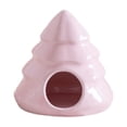 thumbnail image 3 of Qocolcyl Pink Ceramic Christmas Tree Hamster House, Pinaster Shaped Small Pet Hideout Bed, Breathable Cooling Habitat For Hamsters, Gerbils And Small Rodents, 3 of 7
