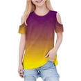 thumbnail image 3 of SROBPTY Kids Summer Tops, Toddler Short Sleeve Tshirts, Boys and Girls Fashionable Printed Casual Short Sleeve Round Neck Shirt Tops Yellow,9-10 Years, 3 of 5