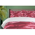 thumbnail image 4 of Ambesonne Pink Duvet Cover Set, Camo Texture Autumn Theme, 2-Calking, Dark Coral Pale Pink, 4 of 7