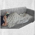 thumbnail image 6 of Fish Soft Flannel Fleece Throw Blanket, Minimalist Art Repeating Fish Bones and Skeletons Ocean Animal Biology Theme, Cozy Plush for Indoor and Outdoor Use, 50" x 60", Black and Coconut, by Ambesonne, 6 of 6