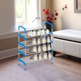 thumbnail image 6 of Harlier 4-Tier Stackable Shoe Rack, High Capacity Adjustable Shoe Shelf Storage Organizer, Heavy Duty Metal Free Standing Shoe Rack for Entryway Closet Doorway (Blue), 6 of 7