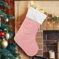 thumbnail image 6 of Coolnut 1PCS Plain Light Red Solid Color Christmas Stockings, Family Holiday Party Personalized Gift Christmas Decorations Mantel Decor, 17.71"x12.20", 6 of 7