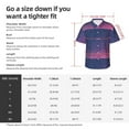 thumbnail image 5 of Pofeuu Violet Glitter Print Hawaiian Shirt for Men Sleeves Casual Button Down Summer Beach Dress Shirts T-Shirts,Large, 5 of 7