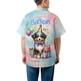 thumbnail image 5 of Happy Birthday Cute Puppy Australian Shepherd with Cake Gifts Party Hat Hawaiian Shirt Breathable Summer Unisex Merch Aussie Dog Lover Gifts - 00029, 5 of 6