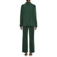 thumbnail image 3 of Nine.Eight Women's and Women's Plus Plisse Pleat Shirt and Pants Set, 2-Piece, Sizes XS-4X, 3 of 6