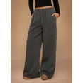 thumbnail image 4 of Women'S Wide Leg Sweatpants Baggy Drawstring High Waisted Joggers Lounge Sweat Pants with Pockets Carbon Grey XL, 4 of 9