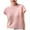 Pink, variant on cfhntfmh Womens Mock Neck Cap Sleeve Shirt Summer Casual Knit Pullover Tops Shirt Slim Fitted Sweater