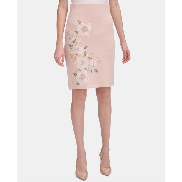 Calvin Klein Mujer Floral Bordado Lápiz Falda rosa XL Calvin Klein Pencil