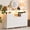 White, variant on Kicctian 11 Drawers Dresser for Bedroom with LED Lights & Charging Station,Dresesr Chests of Drawers with Open Shelves,Brown