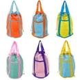 thumbnail image 5 of Mesh Beach Bag Beach Toy Bucket Bag Beach Toy Storage Bag Seashells Bucket Bag Large Capacity Handbag for Vacations, 5 of 8