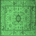 thumbnail image 1 of Ahgly Company Indoor Square Oriental Emerald Green Industrial Area Rugs, 4' Square, 1 of 4