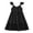 Black, variant on REDARER Girls' Flutter Strap Button-Down Tiered Maxi Dress Casual Ruffle Hem Summer Dress,4-5 Years