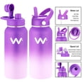 thumbnail image 5 of WEREWOLVES 32 oz Insulated Water Bottle, Stainless Steel Vacuum Sports Water Bottle with 2 Lids, Durable Leakproof Metal Thermos, BPA-free Water Flask Jug with Strap for Gym Camping, 5 of 6