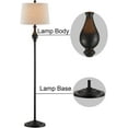 thumbnail image 2 of Maxax 62.5" Black Metal Floor Lamp, Traditional Floor Lamp with Oatmeal Lampshade for Living Room, Bedroom, 2 of 7