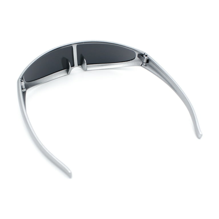 【新品】Dice Trump/ silver mirror-drop LENS Mirror Lens Monolens Cyclops Robotic Futuristic Sunglasses