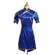 thumbnail image 3 of Disfraz de Chun Li para mujer y niña, traje de fiesta de Halloween, Sutorito, Faita, vestido Cheongsam azul, cinturón, tocado, 3 of 4