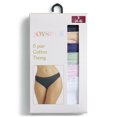 thumbnail image 2 of Joyspun Women's Cotton-Blend Thong Panties, 6-Pack, Sizes S-XXXL, 2 of 2