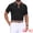 Black, variant on DARING DIVA Men's Knitted Ribbed Hem Short Sleeve Textured Golf Shirts S Light Blue