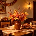thumbnail image 5 of Thanksgiving Maple Pumpkin Vase Arrangement, Fall Themed Artificial Floral Stem, Decor for Harvest Festival Home Decor, 5 of 6