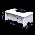 thumbnail image 3 of Ergonomically Designed Toilet Stool for Optimal Posture, Improved Defecation Posture Toilet Potty Stool, White Medium Density Fiberboard, Universal Height Bathroom Stool for Adults, Elderly, 3 of 5