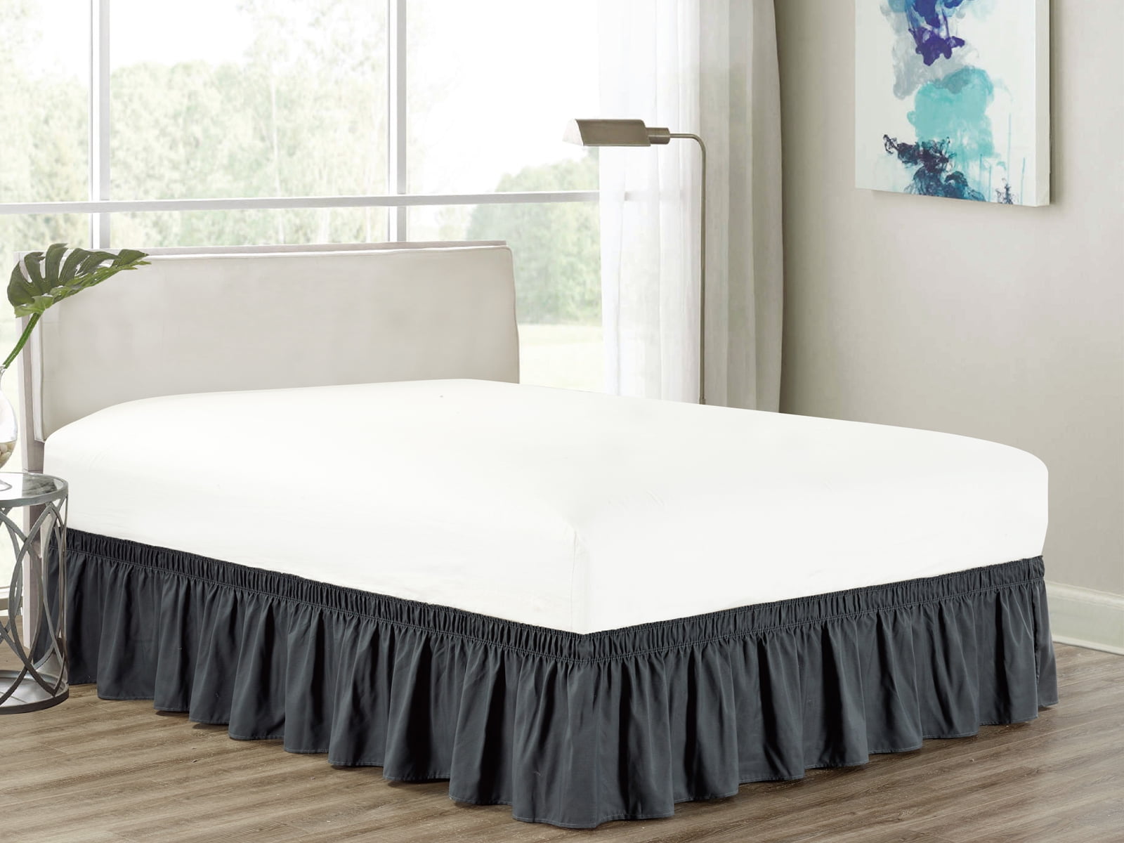 Details about   Silky Soft & Wrinkle Free Elastic Wrap Around Bed Skirt Microfiber Chocolate 