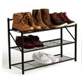 thumbnail image 5 of House 2 Home 27" Long 3 Tiers Foldable Metal Shelf / Shoe Rack, Powder Coated Bronze Paint., 5 of 6