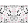 thumbnail image 3 of Cute Panda Sloth Kitchen Curtains Cafe Curtains Washable Short Curtains for Small Window Bathroom Farmhouse Kitchen Basement Half Window Curtain, 27 x 24 inch Length, 2 Panels, 3 of 6
