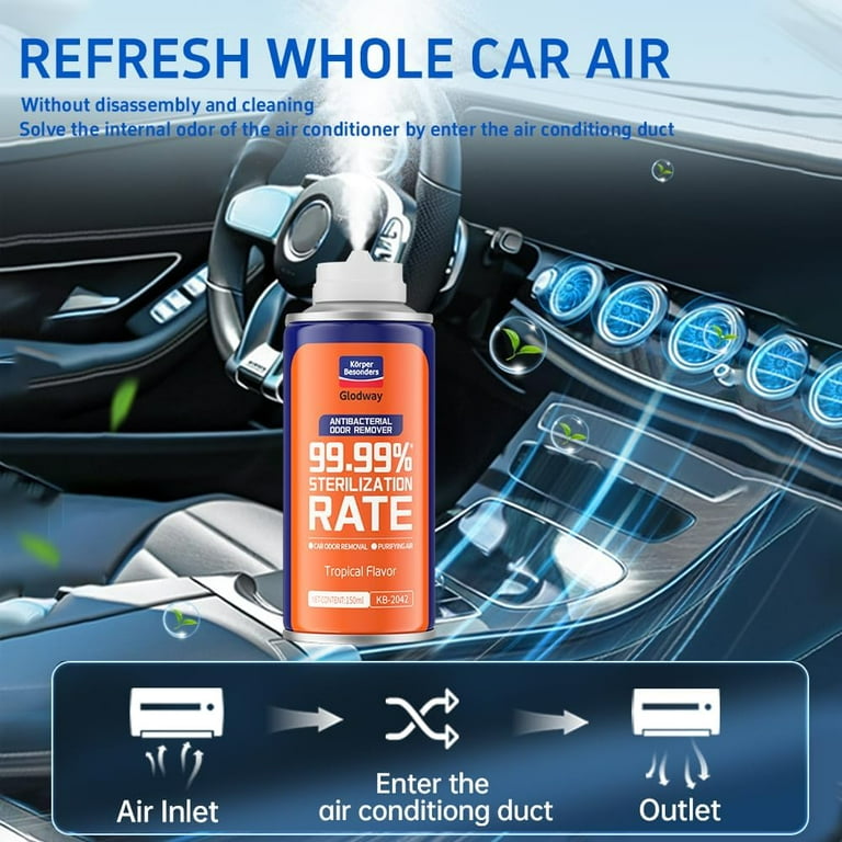 Glodway Whole Car Air Re-Fresher Odor Eliminator Mist,Car Deodorizer Fogger,Tropical  Flavor Scent,6oz(Pack 2) - Walmart.com