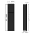 thumbnail image 6 of Shower Niche 8" X 36" Black, 3 Shelves Wall Niche Stainless Steel Recessed Shower Shelf for Bathroom Storage, No Tile Needed Over Mount Installation, 6 of 7