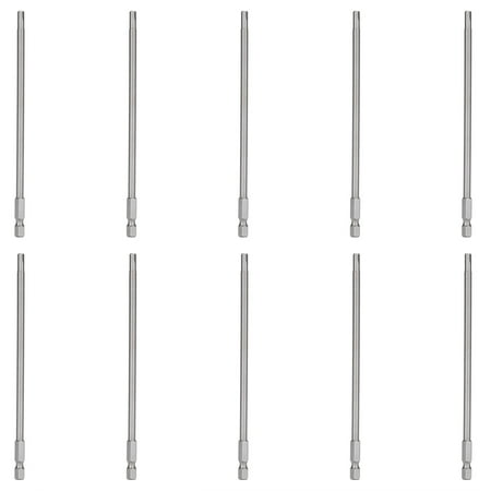 

price crash 10Pcs Screwdriver Bit Electric 4mm Hex Strong Magnetic Hardened Hardware Hand Tool S1/4 150mm