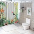thumbnail image 7 of Orinice Fabric Shower Curtain for Bathroom Tropical Plant Strelitzia Flowers Palm Leaf Banana Leaves Waterproof Bathroom Shower Curtain Sets with Hooks Farmhouse Bath Home Decor 60x72, 7 of 7