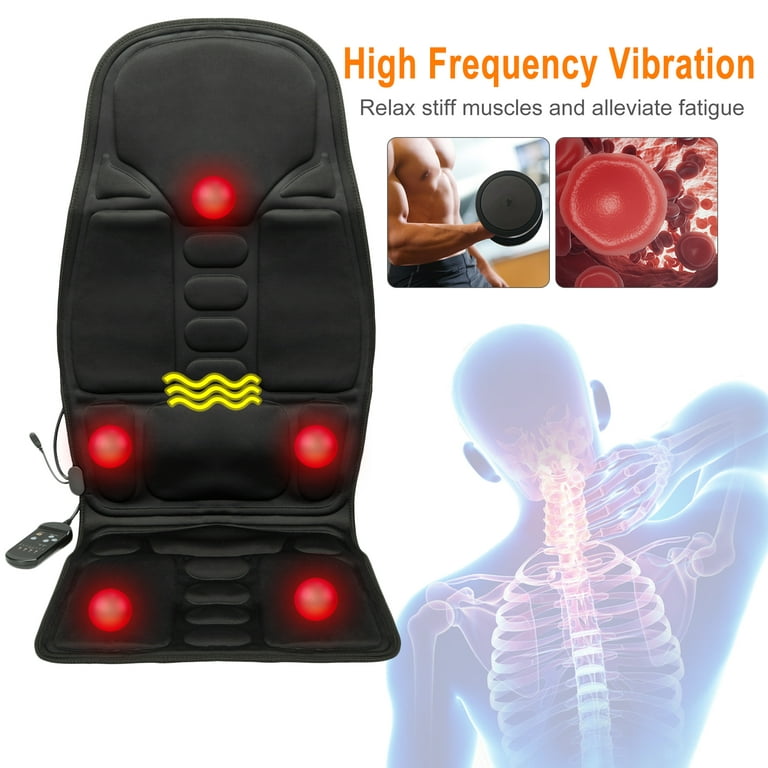 Electric Vibration Back Massager Chair Cushion Vibrates with Heat