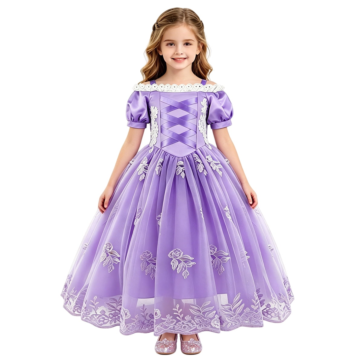 open lace back dress Amazon.com: Aoiviss Girls Princess Costume Purple Princess Dresses for  Little Girls Fancy Dress Up Clothes for Halloween Cosplay Party : Clothing,  Shoes & Jewelry