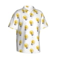 thumbnail image 2 of Hawaiian Shirt For Men, Light Bulb Print White Mens Button Down Short Sleeve Shirt, Summer Beach Shirts For Men, 2 of 2